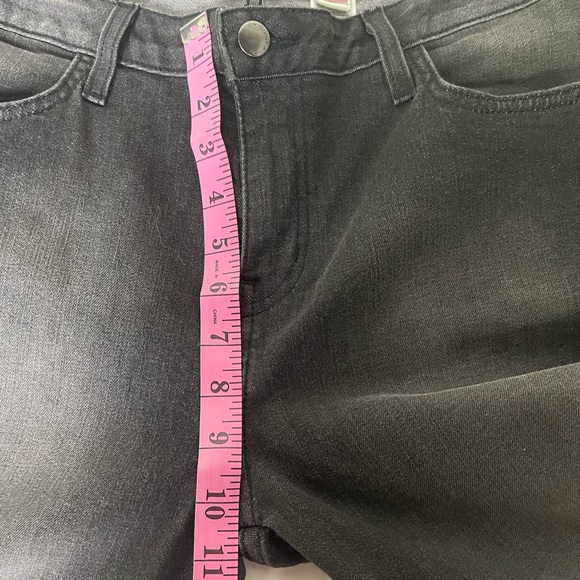 Vibrant Raw Hem distressed Black Washed Jeans Size 15 - Picture 8 of 10